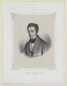 Johannes Carsten Hauch (druk) door Artist Unknown