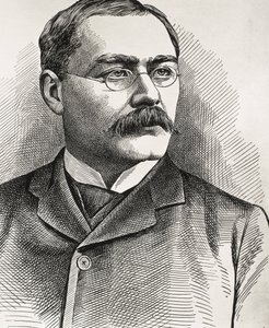 KIPLING, Rudyard (1865-1936). Britse schrijver, geboren in India. Nobelprijs voor Literatuur 1907. Portret van Kipling. Gravure. door Artist Unknown