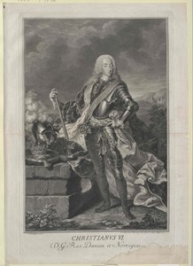 Koning van Denemarken Christian VI door Artist Unknown