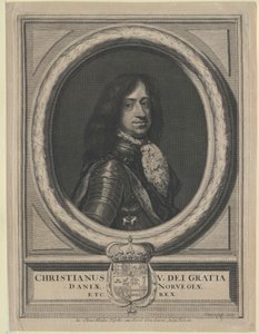 Koning van Denemarken Christian V. door Artist Unknown