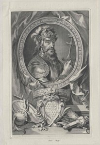 Engelse koning Edward III (afdruk) door Artist Unknown