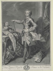 Koning van Frankrijk Lodewijk XV door Artist Unknown