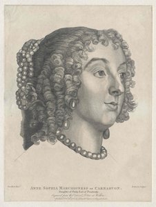 Lady Anna Sophia Herbert door Artist Unknown