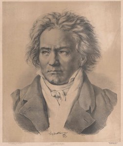 Ludwig van Beethoven (print) door Artist Unknown