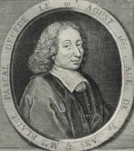 PASCAL, Blaise (1623-1662). Franse wiskundige, natuurkundige en filosoof. Gravure