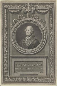 Paus Pius VI (prent) door Artist Unknown