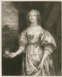 Portret van Elizabeth Cecil (gravure)