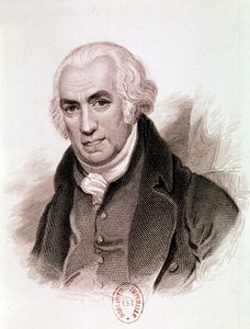 Portret van James Watt, Schotse uitvinder, werktuigbouwkundig ingenieur en scheikundige (ets) door Artist Unknown