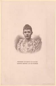 Prinses van Beieren Elisabeth (afdruk) door Artist Unknown
