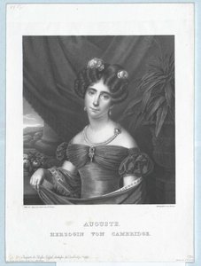 Prinses van Hessen-Kassel Auguste door Artist Unknown