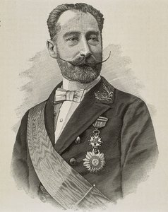 SALVADOR RODRIGÁÑEZ, Amos (1845-1922). Spaanse politicus en ingenieur. Gravure. door Artist Unknown