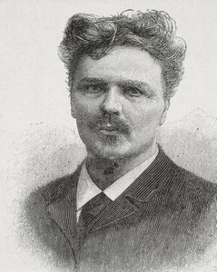 STRINDBERG, August (1849-1912). Portret van August Strindberg. Gravure.