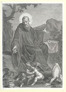 Heilige Benedictus van Nursia door Artist Unknown