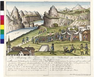 Het enthousiasme van de trouwe Tirolers om hun vaderland te verdedigen - Pass Finstermuenz door Artist Unknown