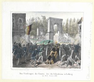 De doorbraak van de Kroaten bij de Sofienbrücke in Erdberg op 28 oktober 1848