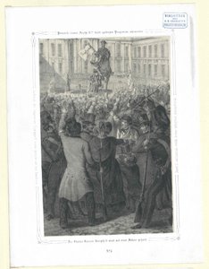 Het standbeeld keizer Jozef II zal met een vlag kostbaar zijn