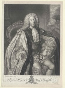 Thomas Pelham-Holles Hertog van Newcastle door Artist Unknown
