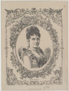 Wilhelmine Mitterwurzer (afdruk) door Artist Unknown