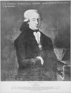 Wolfgang Amadeus Mozart door Artist Unknown