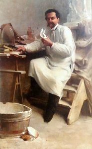 Portret van de schilder en beeldhouwer Eduardo de Sá