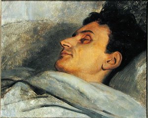 Armand Carrel (1800-36) op zijn sterfbed, 1836