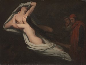 Dante en Virgil ontmoeten de schimmen van Francesca da Rimini en Paolo