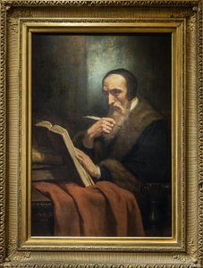 Portret van John Calvin (Jean Cauvin), Franse schrijver, theoloog en predikant tijdens de Protestantse Reformatie (1509-1564) - schilderij van Ary Scheffer (1795-1858). Musée de la Vie Romantique - Parijs