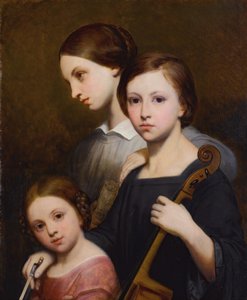 Portret van René, Cécile en Louise Franchomme