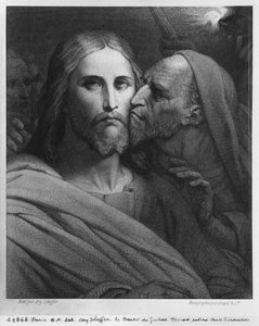 De Kus van Judas door Ary Scheffer