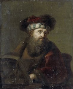 Portret van een rabbi door Ary de Vois (after)