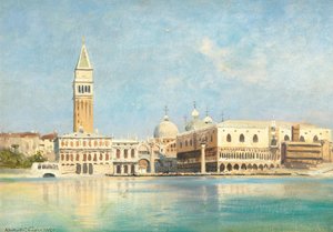 Venetië, Uitzicht op het San Marcoplein door Ascan Lutteroth