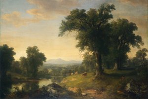 Een pastorale scène door Asher Brown Durand
