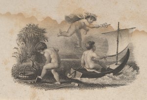 Bankbiljet vignet met drie putti die handel en landbouw symboliseren, ca. 1824-37