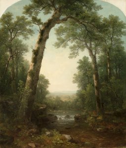 Bosbeek met uitzicht door Asher Brown Durand
