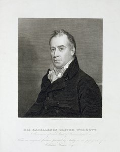 Zijne Excellentie Oliver Wolcott, Gouverneur van de Staat Connecticut, ca. 1820 (lijngravure)