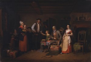 De Marskramer toont zijn waren door Asher Brown Durand