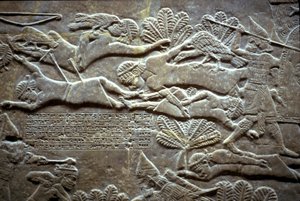 Ashurbanipal in de Slag bij Til-Tuba