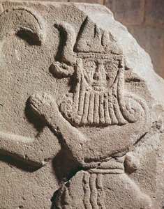 Reliëf dat een Hettitische afgod afbeeldt, 11e-9e eeuw v.Chr. door Assyrian School