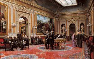 Conferentiezaal van de Senaat in maart 1904 door Asterio Mañanós Martínez