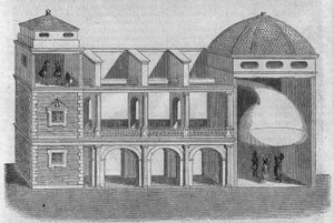 Akoestische hoorn uitgevonden door Athanase Kircher (1601-1680). door Athanasius Kircher