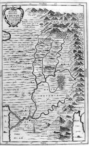 Kaart van de Hof van Eden, 1675 door Athanasius Kircher