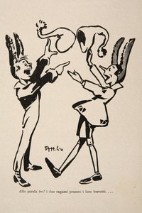 Pinokkio en Candlewick, illustratie uit "Pinokkio".