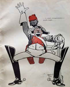 Politieagent in volledig uniform, uit De avonturen van Pinokkio van Carlo Collodi, Italië