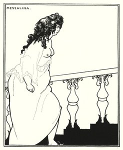 Messalina terugkerend van het bad (gravure) door Aubrey (after) Beardsley
