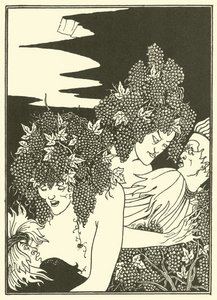 De Val van de Vintage (lithografie) door Aubrey (after) Beardsley