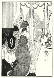 Het Toilet (gravure) door Aubrey (after) Beardsley