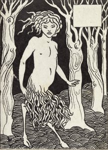 Een faun, 1880s door Aubrey Beardsley