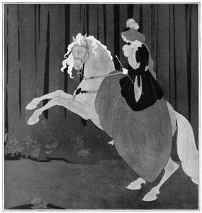 Een vrouw zittend op een steigerend paard, 1898 door Aubrey Beardsley