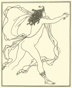 Apollo achtervolgt Daphne door Aubrey Beardsley