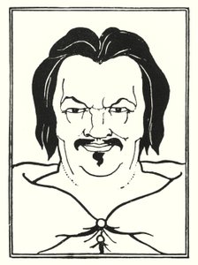 Omslagontwerp, zijkant door Aubrey Beardsley